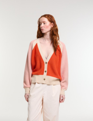 Mapoésie - Orange Claude Enigme Cardigan