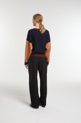 Mapoésie - Navy Diago Panorama Sweater