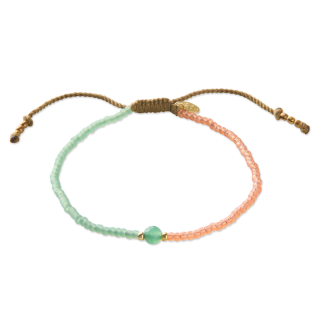 A Beautiful Story - Pleasure Aventurine Bracelet Gold Colored