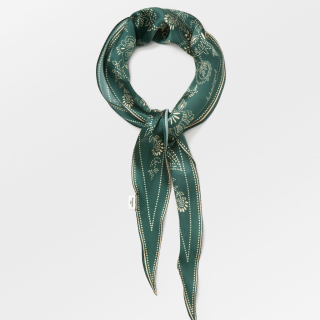 Becksöndergaard - Dotted Flora Diamond Scarf Topiary Green
