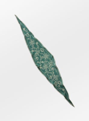 Becksöndergaard - Dotted Flora Diamond Scarf Topiary Green