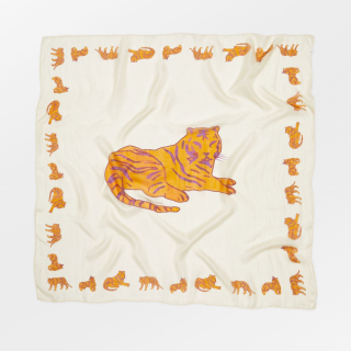 Becksöndergaard - Tigarea Tabby Sia Scarf Birch White