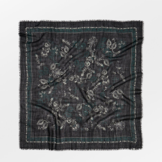 Becksöndergaard - Dotted Flora Woo Scarf Black