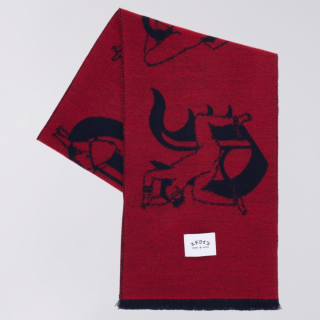 Edwin - Gothic Ladies Scarf Fiery Red
