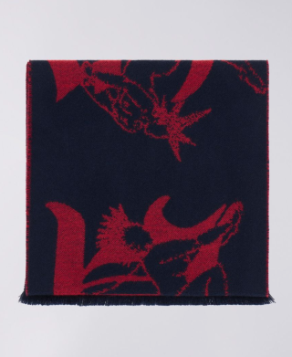 Edwin - Gothic Ladies Scarf Fiery Red