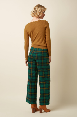 King Louie Rosa Pants Leeds Check - Evening Blue