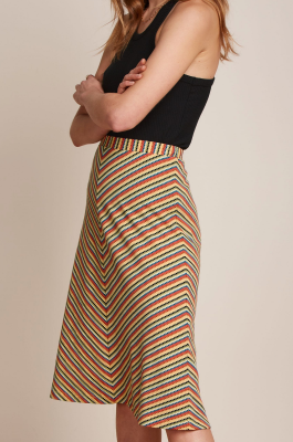 King Louie Juno Skirt Beebop Stripe - Custard Yellow