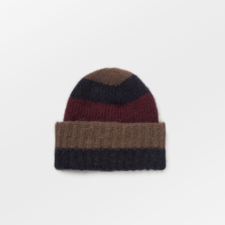 Becksöndergaard - Striped Soloma Beanie Burgundy