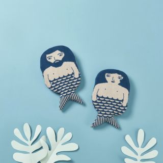 Donna Wilson - Mermaid Hot Water Bottle - Blue