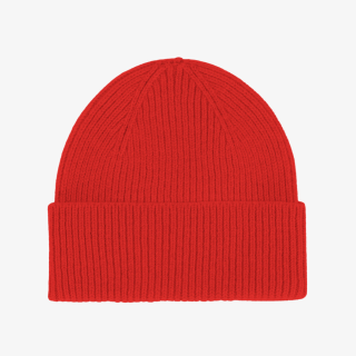 Colorful Standard Merino Wool Beanie - Red Tangerine