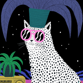 Dans Les Dents - Poster Cat in the Night