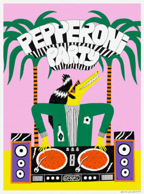 Dans Les Dents - Poster Pepperoni Party
