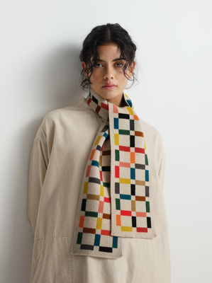 Jo Gordon - Small Multicolour Grid Scarf