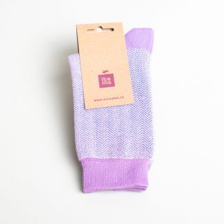 Kitchener Items Socks - Fischgrat Lilac & Electric Blue