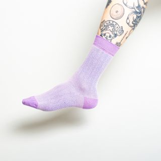 Kitchener Items Socks - Fischgrat Lilac & Electric Blue