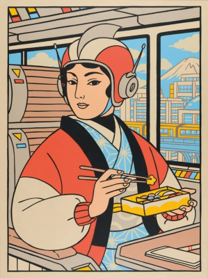 Yeaaah! Studio Poster - Lunch On the Train