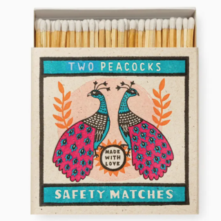 Archivist Gallery Safety Matches: Two Peacocks