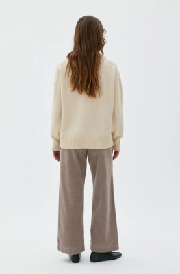 MASKA - Lail Cropped Corduroy Trousers - Taupe Melange