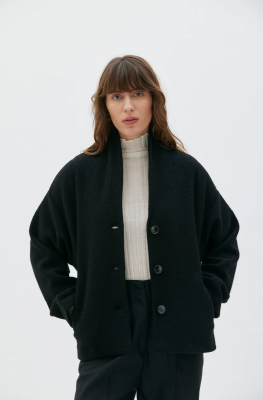 MASKA - Hale Boiled Wool Jacket – Black