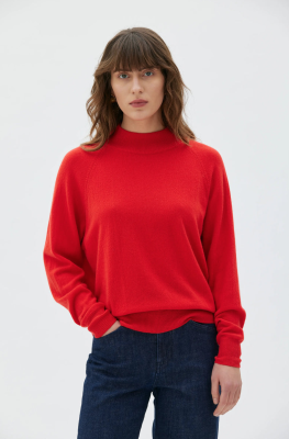 MASKA - Adila Raglan Cashmere Sweater - Poppy Red