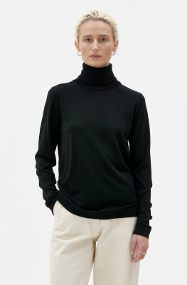 MASKA - Eli Fine Knitted Roll Neck Sweater - Black