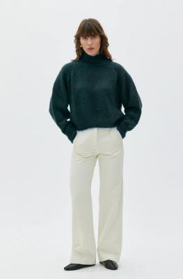 MASKA - Faye Chunky Mohair Silk Sweater - Dark Pine