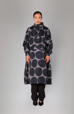 Rainkiss - Black Polka - Rain Poncho