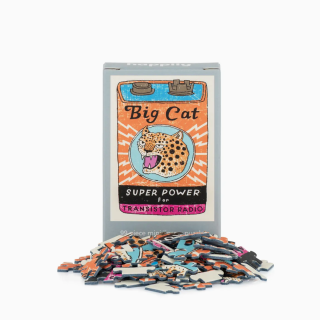 Happily Puzzles Big Cat Power - 99 Piece Mini Cat Jigsaw Puzzle