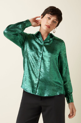 King Louie - Maisie Blouse Flambe Silver Green