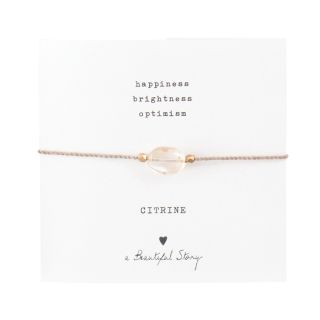 A Beautiful Story - Gemstone Card Citrine Gold Bracelet 