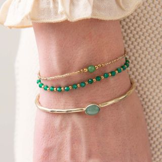 A Beautiful Story - Iris Aventurine Gold Bracelet 