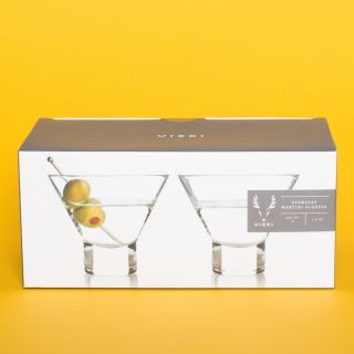 Viski - Heavy Base Crystal Martini Glasses Set