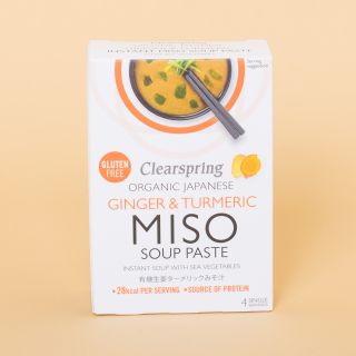 Clearspring Gluten Free Organic Instant Miso Soup Paste - Ginger & Turmeric
