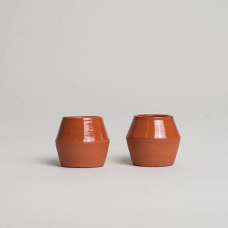Handmade Portuguese Potttery CACHOPA 2 Cup Set