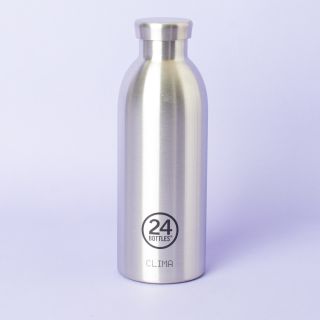 24Bottles Clima Bottle - Brushed Steel 500ml