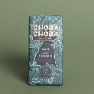 Choba Choba Dark 64%: Pure Dark Swiss Chocolate 64% Cacao