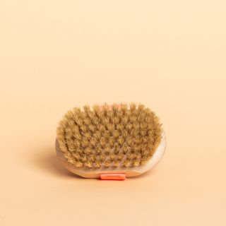 Andrée Jardin Body Massage and Dry Brushing Brush - Beechwood - Pink Strap