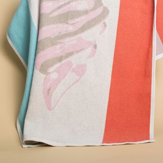 ZigZag Zürich Cornetto Cotton Beach Towel / Mini Blanket - by Michele Rondelli 
