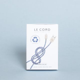 GHOST NET ♻ Iphone Cable Made of Recycled Fishing Nets: Blue, 2m