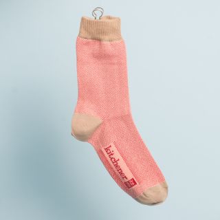 Kitchener Items Socks - Fischgrat Rosa & Bordeuax