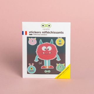 Rainette Petit Reflective Bicycle Stickers "The Big Naughty Monster" 
