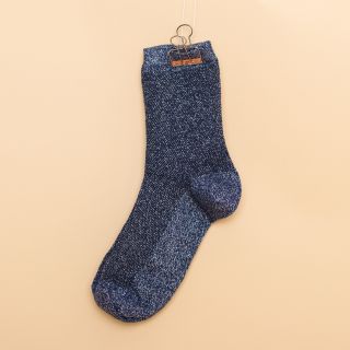 Kitchener Items Socks Lurex Waben Blue Claudio + Lurex Silver
