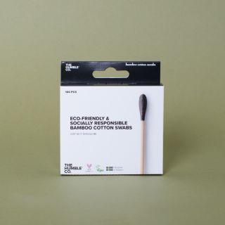 The Humble Co. Eco- Friendly & Socially Responsible Bamboo Cotton Swabs Black