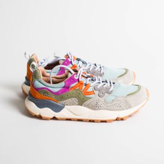 Flower Mountain - YAMANO 3 MAN - Suede and Technical Fabric Sneakers - Grey-Azure