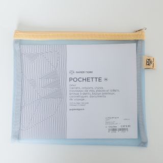 Papier Tigre POCHETTE MESH - Mesh Pocket M Light Blue