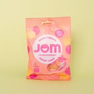 JOM Strawberry & Peach Gummy Candy 70g