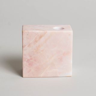 Stoned - Pink Marble Candle Holder 'Pixel' 