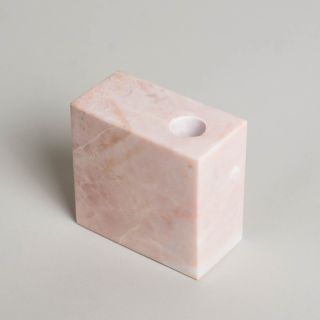 Stoned - Pink Marble Candle Holder 'Pixel' 