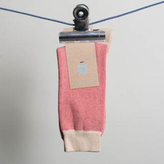 Kitchener Items Socks Fischgrat - Rosa Antica & Henna