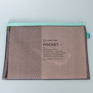 Papier Tigre POCHETTE MESH - Mesh Pocket L Black